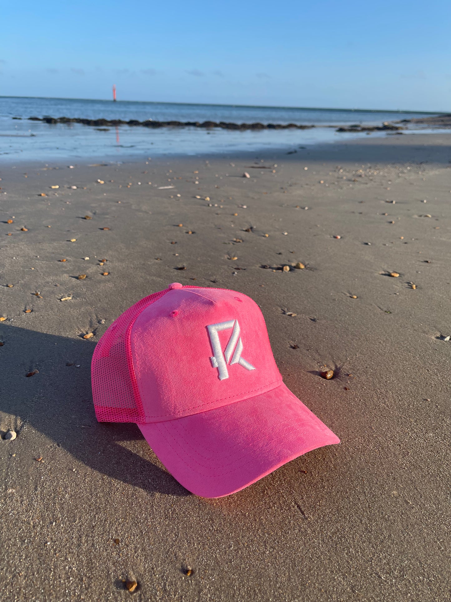 Pink Suede Mesh Hat